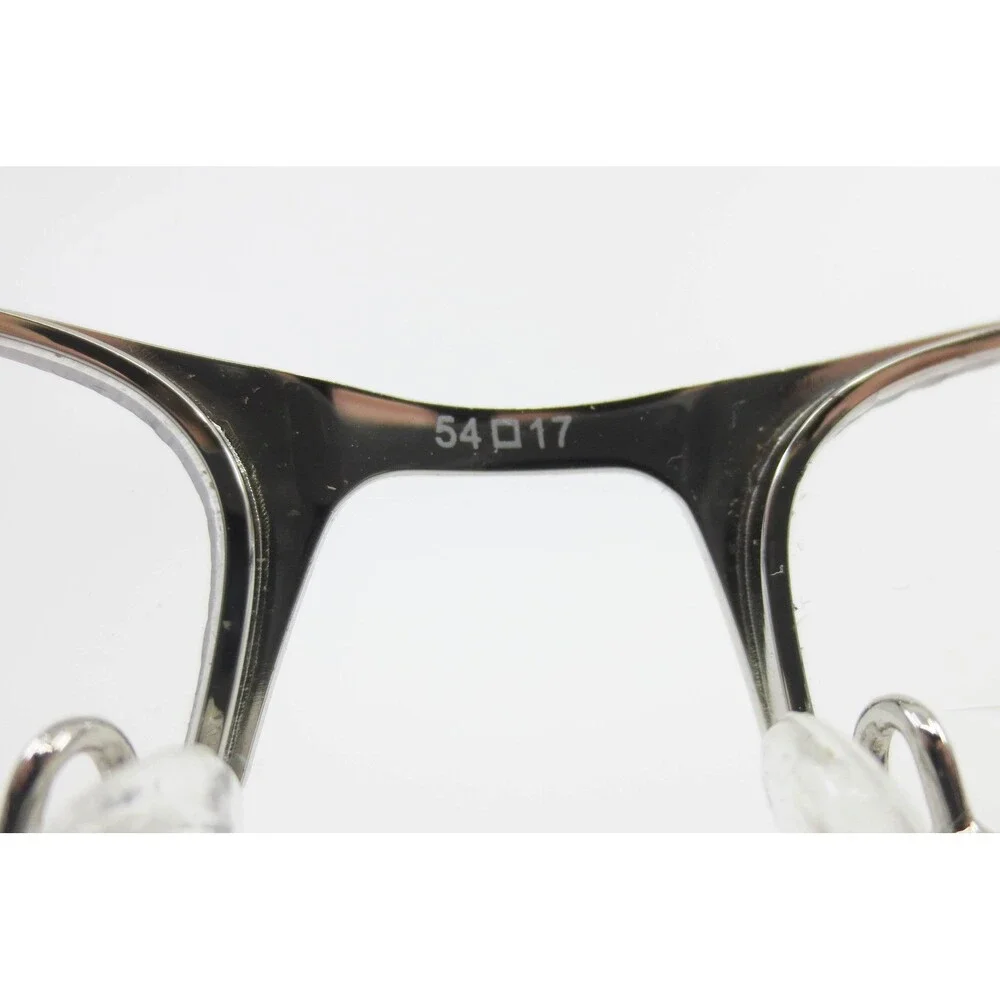 Randy Jackson RM 202128 Navy Silver Rectangular Semi Rimless Eyeglasses